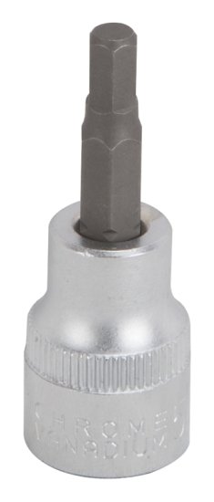 (image for) Vulcan 3506005220 Hex Bit Socket, 5 mm Tip, 3/8 in Drive, Chrome, 1-7/8 in OAL