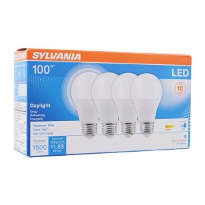 (image for) Sylvania 78103 LED Bulb, General Purpose, A19 Lamp, 100 W Equivalent, E26 Lamp Base, Frosted, Daylight Light