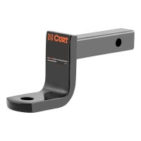 (image for) Curt 45521 Ball Mount, 7-1/4 in L, 3-1/4 in Drop, 2-5/8 in Rise, Class 2 Hitch, Steel, Powder-Coated
