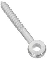 (image for) National Hardware 296BC Series N131-227 Screw Eye, 3-1/4 in L Thread, 5 in OAL, Steel, Zinc