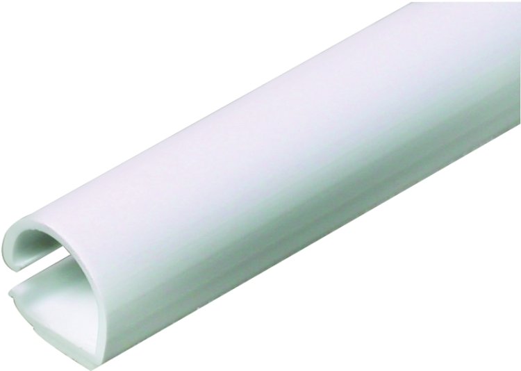 (image for) Wiremold CordMate C10 Cord Channel, 60 in L, 3/8 in W, 1 -Channel, Plastic, White