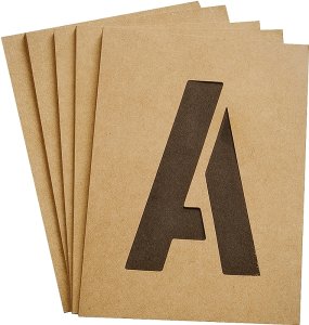 (image for) Hy-Ko ST-4 Number and Letter Stencil, Stencil, Includes: Numbers 0 thru 9, A thru Z, Symbols Period
