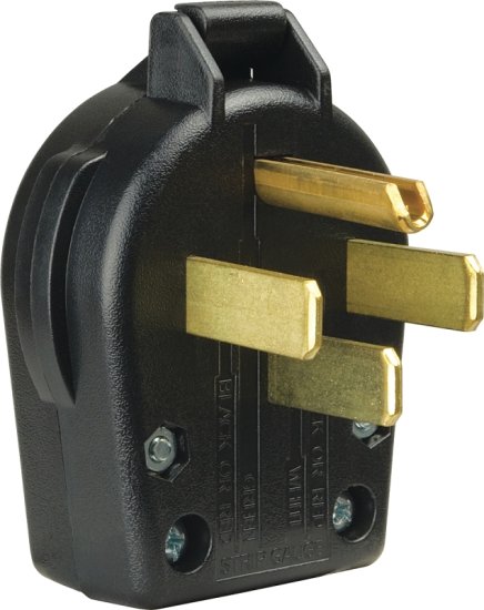 (image for) Eaton Wiring Devices S21-SP Electrical Plug, 3 -Pole, 30/50 A, 125/250 V, NEMA: NEMA 14-30P, 14-50P, Black