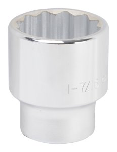 (image for) Vulcan MT-SS6046 Drive Socket, 1-7/16 in Socket, 3/4 in Drive, 12-Point, Chrome Vanadium Steel, Chrome