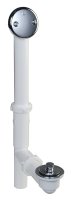 (image for) Keeney 65AWK Roller Ball Bath Drain Assembly, Plastic, White, For: All Standard Size Tubs