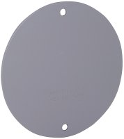 (image for) Hubbell 5374-0 Cover, 4-1/8 in W, Round, Aluminum, Gray, Powder-Coated