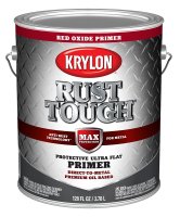 (image for) Krylon Rust Tough K09743008 Primer, Ultra Flat, Red Oxide/Rusty Metal, 1 gal