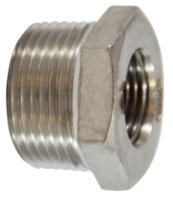 (image for) Midland Industries 62513 Hex Bushing, 1 x 3/4 in, Male x Female, Stainless Steel, 300 psi Pressure