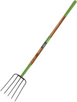 (image for) Ames 2826800 Series Manure Fork, 5-Tine, Steel Tine, Wood Handle, 61 in L Handle