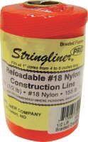 (image for) Stringliner Pro Series 35459 Construction Line, #18 Dia, 500 ft L, 165 lb Working Load, Nylon, Fluorescent Orange