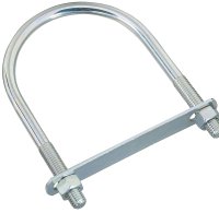 (image for) National Hardware N347-831 U-Bolt, 7 in L Inside, 4-1/2 in W Inside, 1/2-13 Thread, 2-1/2 in L Thread, Steel, Zinc