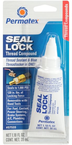 (image for) Permatex 57535 Seal and Lock Thread Compound, 1.18 fl-oz, Liquid, Dark Violet