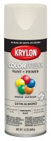 (image for) Krylon K05554007 Enamel Spray Paint, 12 oz Can, 25 sq-ft Coverage Area, Acrylic Base, Satin, Almond