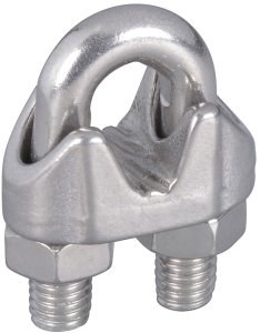 (image for) National Hardware 4230BC Series N830-314 Wire Cable Clamp, 1/4 in Dia Cable, 1-1/4 in L, Malleable Iron