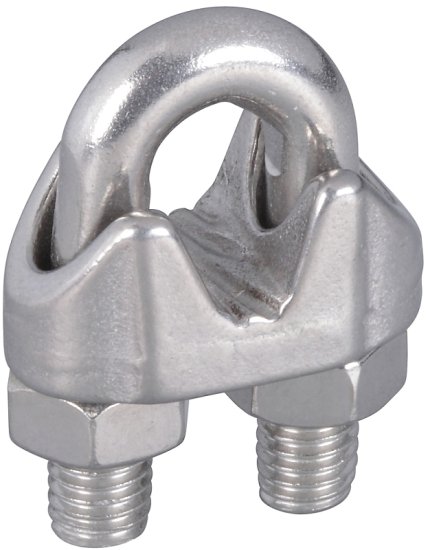 (image for) National Hardware 4230BC Series N830-314 Wire Cable Clamp, 1/4 in Dia Cable, 1-1/4 in L, Malleable Iron