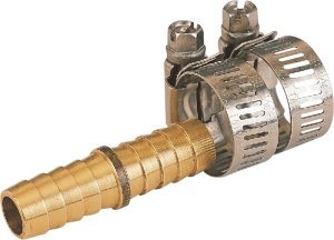 (image for) Landscapers Select GB91053L Hose Mender with Clamps, 1/2 in, Male, Brass, Brass and Silver