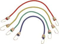 (image for) ProSource FH64074 Stretch Cord, 4 mm Dia, 10 in L, Blue/Green/Red/Yellow, Hook End