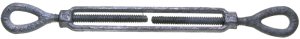 (image for) Baron 15-3/8X6 Turnbuckle, 1200 lb Working Load, 3/8 in Thread, Eye, Eye, 6 in L Take-Up, Galvanized Steel