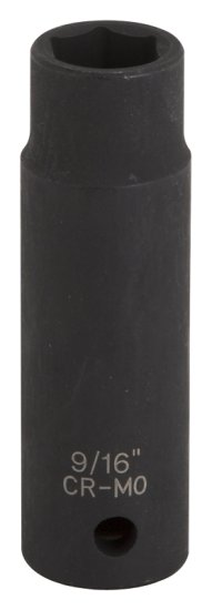 (image for) Vulcan MT6580173 Deep Impact Socket, 9/16 in Socket, 1/2 in Drive, Deep Drive, 6-Point, Chrome Molybdenum Steel