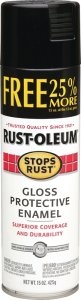 (image for) Rust-Oleum 254146 Rust Preventative Spray Paint, 15 oz Can, 12 to 15 sq-ft Coverage Area, Oil Base, Gloss, Black