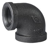 (image for) ProSource 2B-1X3/4B Reducing Pipe Elbow, 1 x 3/4 in, FIP, 90 deg Angle, Malleable Iron, SCH 40 Schedule