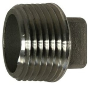 (image for) Anderson Metals 62655B Cored Pipe Plug, 1 in, Threaded, Square Head, 304 Stainless Steel