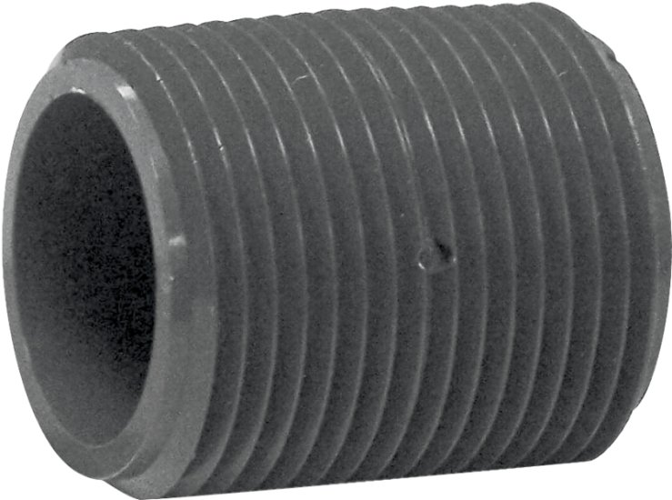 (image for) Genova P-1-CL Pipe Nipple, 1 in, MIP x MIP, PVC, Gray, SCH 80 Schedule