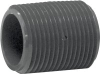 (image for) Genova P-1-CL Pipe Nipple, 1 in, MIP x MIP, PVC, Gray, SCH 80 Schedule
