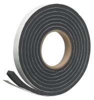 (image for) Frost King R534H Foam Tape, 3/4 in W, 10 ft L, 5/16 in Thick, Rubber, Black