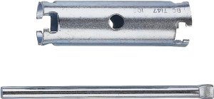 (image for) ProSource PMB-501-3L Basket Strainer Wrench, 1-1/4 in Head, 4 in L, Steel, Zinc Plated