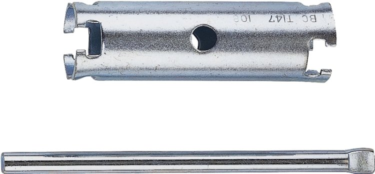 (image for) ProSource PMB-501-3L Basket Strainer Wrench, 1-1/4 in Head, 4 in L, Steel, Zinc Plated