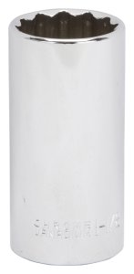 (image for) Vulcan MT6528962 Drive Socket, 1-1/8 in Socket, 1/2 in Drive, 12-Point, Chrome Vanadium Steel, Chrome