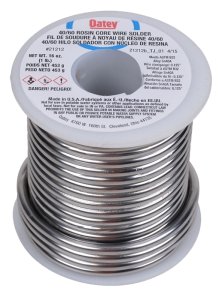 (image for) Oatey 21212 Rosin Core Solder, 1 lb, Solid, Silver, 361 to 460 deg F Melting Point