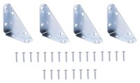(image for) ProSource 22491ZCB-PS Corner Brace, 3 in L, 3 in W, 13/16 in H, Steel, Zinc-Plated, 2 mm Thick Material