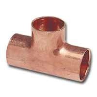 (image for) Elkhart Products 111R Series 32824 Reducing Pipe Tee, 1 x 1 x 3/4 in, Sweat, Copper