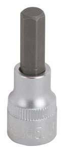 (image for) Vulcan 3506007321 Hex Bit Socket, 5/16 in Tip, 3/8 in Drive, Chrome, 1-7/8 in OAL