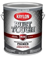 (image for) Krylon Rust Tough K09765008 Primer, Ultra Flat, Gray, 1 gal
