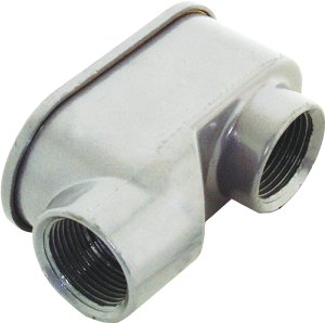 (image for) Halex 59507 Service Entrance Elbow, Threaded, Aluminum, 1.7 in H x 1.95 in W x 3.81 in D