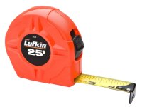 (image for) Crescent Lufkin L625 Tape Measure, A5 Blade, 25 ft L Blade, 1 in W Blade, Steel Blade, ABS Case, Orange Case