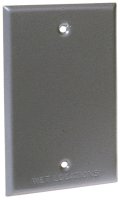 (image for) Hubbell 5173-5 Cover, 4-17/32 in L, 2-25/32 in W, Metal, Gray, Powder-Coated