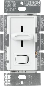 (image for) Lutron Skylark SFSQ-LFH-WH Fan/Light Control Switch, 1.5 A, 120 V, White