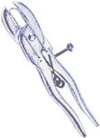 (image for) Seymour 69305 Ring Plier, Cast Iron Jaw, 7-3/4 in L