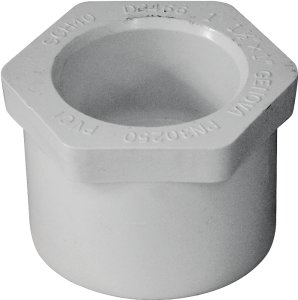 (image for) IPEX 435655 Reducing Bushing, 1-1/2 x 1 in, Spigot x Socket, White, SCH 40 Schedule, 150 psi Pressure