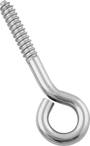(image for) National Hardware N220-806 Lag Screw Eye, 3/8 in Thread, 2 in L Thread, 3/4 in ID Dia Eye, 3.01 in L Shank