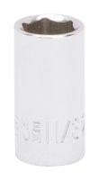 (image for) Vulcan MT6484042 Drive Socket, 11/32 in Socket, 1/4 in Drive, 6-Point, Chrome Vanadium Steel, Chrome