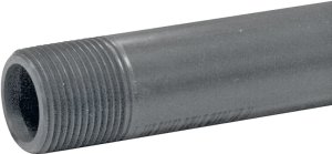 (image for) Genova P-1-6 Pipe Nipple, 1 in, MIP x MIP, PVC, Gray, SCH 80 Schedule, 6 in L