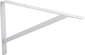 (image for) ProSource 21024PHL-PS Heavy-Duty Shelf Bracket, 550 lb/Piece, 12 in L, 8 in H, Steel, White