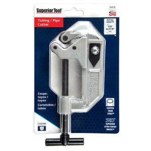 (image for) Superior Tool 36878 Pipe and Tube Cutter, 1 in Pipe, 2-1/8 in Tube Max Pipe/Tube Dia, Steel Blade, Aluminum Pipe/Tube