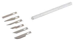 (image for) Vulcan JL71220 Hobby Knife Set, High Carbon Steel Blade, Silver Handle