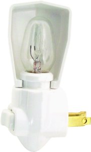 (image for) Eaton Wiring Devices BP850W Night Light, 14.79 in W x 19.14 in D x 14.25 in H Dimensions, 15 A, 125 V, 4 W, White